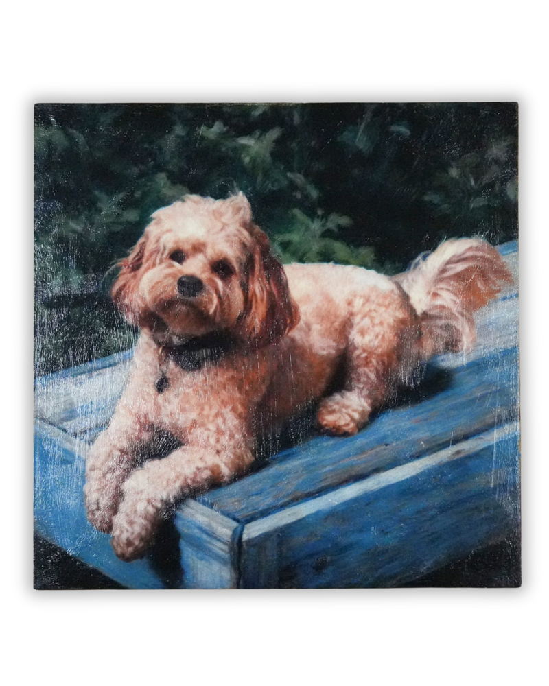 dog oil painting